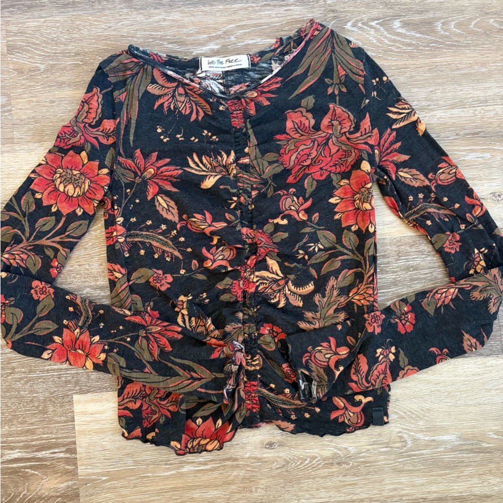 Free People Dreamed of You in dusk long sleeve top